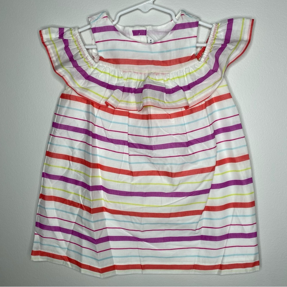Janie and jack NWT striped cold shoulder lined tunic top size 3T